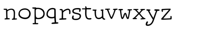 Handy Typewriter Thin Font LOWERCASE