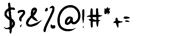 Handy Wonders Font OTHER CHARS