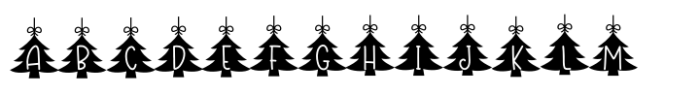 Hanging Christmas Tr Tree Font UPPERCASE
