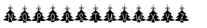 Hanging Christmas Tr Tree Font UPPERCASE
