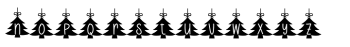 Hanging Christmas Tr Tree Font LOWERCASE