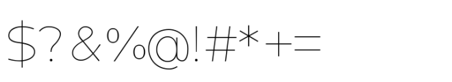 Hanin Pro Thin Font OTHER CHARS
