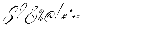 Haniquta Italic Font OTHER CHARS