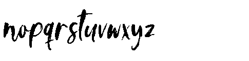 Hanlena Brush Font LOWERCASE