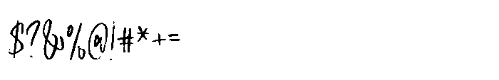 Hanseply Brush Font OTHER CHARS