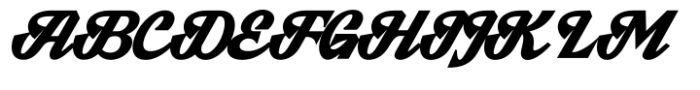 Hanstoc Script Bold Italic Font UPPERCASE