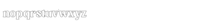 Hantaro Outline Font LOWERCASE