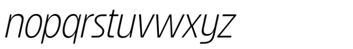 Hanz Light Slant Font LOWERCASE