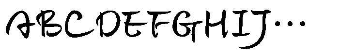 Happi Kana B Font UPPERCASE