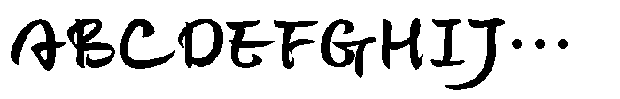 Happi Kana H Font UPPERCASE