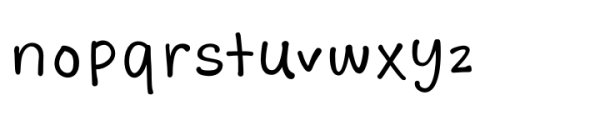 Happiest Handwritten Font LOWERCASE