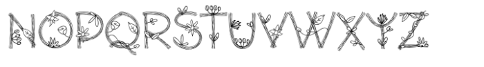 Happy Twigs Font UPPERCASE