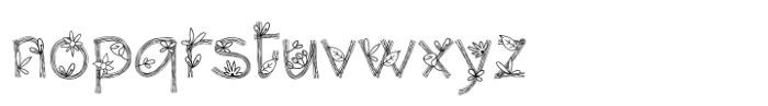 Happy Twigs Font LOWERCASE