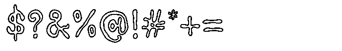 Happytale Outline Font OTHER CHARS