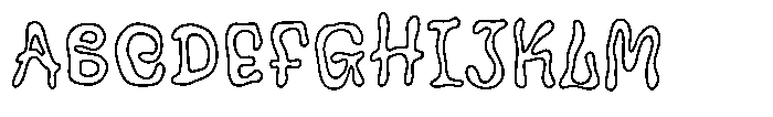 Happytale Outline Font UPPERCASE