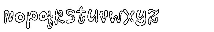 Happytale Outline Font LOWERCASE