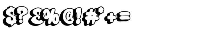Hard Zone Graffiti Shadow Font OTHER CHARS
