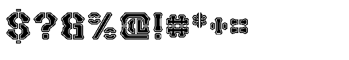 Hardline Ranger Display Font OTHER CHARS