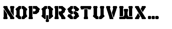 Hardline Ranger Regular Font UPPERCASE