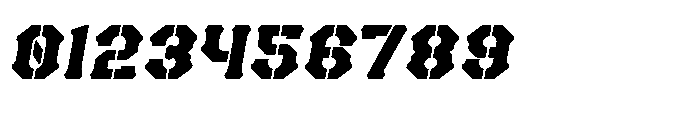 Hardline Ranger Slant Font OTHER CHARS