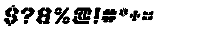 Hardline Ranger Slant Font OTHER CHARS
