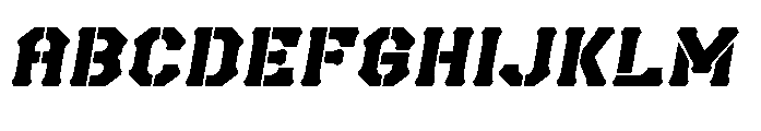 Hardline Ranger Slant Font UPPERCASE
