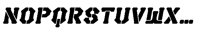 Hardline Ranger Slant Font UPPERCASE