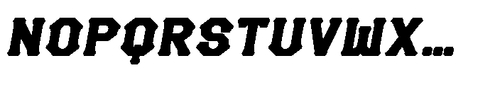 Hardline Ranger Slant Font LOWERCASE