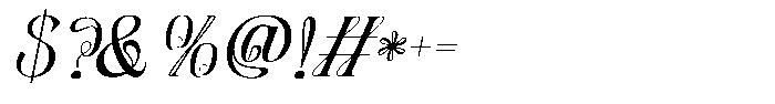 Harlios Italic Font OTHER CHARS