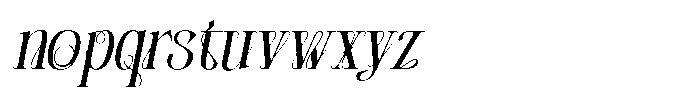 Harlios Italic Font LOWERCASE