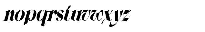 Harmond Black Italic Condensed Font LOWERCASE