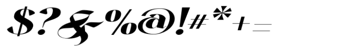Harmond Black Italic Expanded Font OTHER CHARS