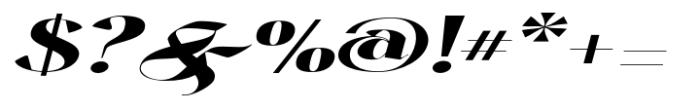 Harmond Black Italic Extra Expanded Font OTHER CHARS