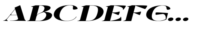 Harmond Black Italic Extra Expanded Font UPPERCASE