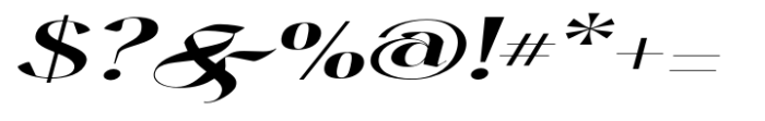 Harmond Bold Italic Extra Expanded Font OTHER CHARS