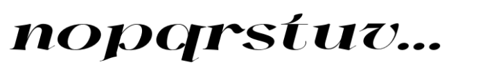 Harmond Bold Italic Extra Expanded Font LOWERCASE