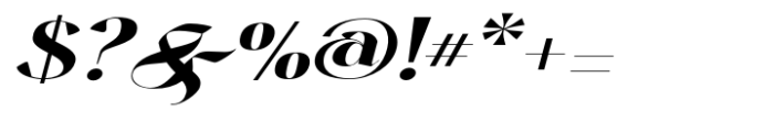 Harmond Extra Bold Italic Expanded Font OTHER CHARS