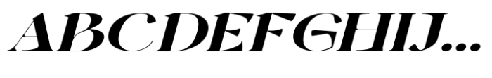 Harmond Extra Bold Italic Expanded Font UPPERCASE