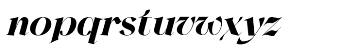 Harmond Extra Bold Italic Font LOWERCASE