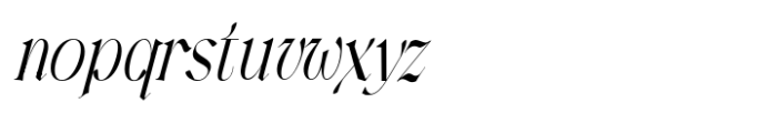 Harmond Italic Condensed Font LOWERCASE