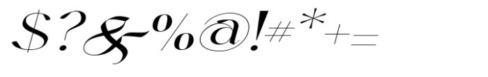 Harmond Italic Expanded Font OTHER CHARS