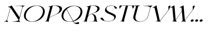 Harmond Italic Expanded Font UPPERCASE