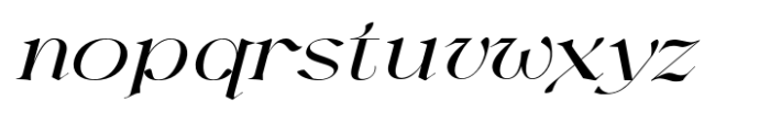 Harmond Italic Expanded Font LOWERCASE