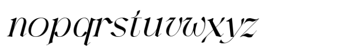 Harmond Italic Font LOWERCASE