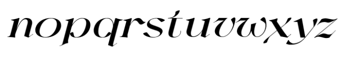 Harmond Medium Italic Expanded Font LOWERCASE