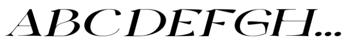 Harmond Medium Italic Extra Expanded Font UPPERCASE