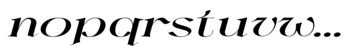 Harmond Medium Italic Extra Expanded Font LOWERCASE