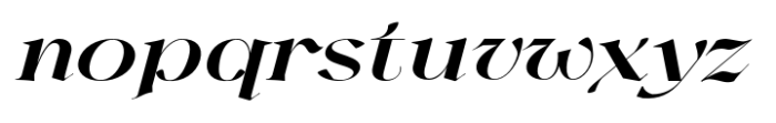 Harmond Semi Bold Italic Expanded Font LOWERCASE
