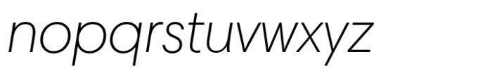 Harmonia Sans Light Italic Font LOWERCASE