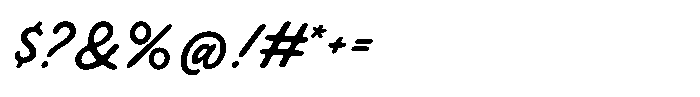 Harney Script Regular Font OTHER CHARS